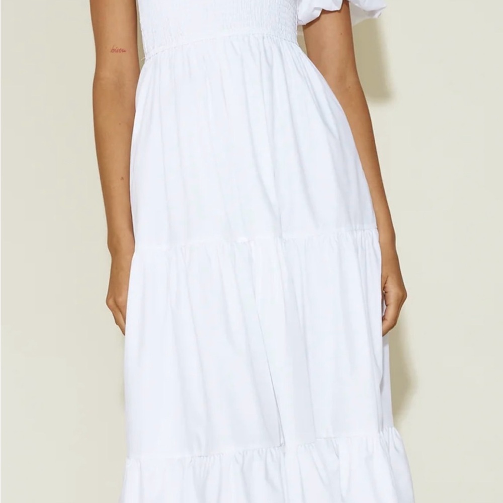 Entro White Smocked Boutique Dress